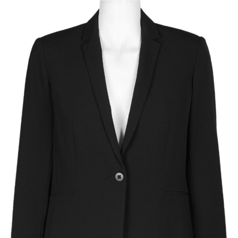 T Tahari Notched Collar Blazer - Black NWT Size 6